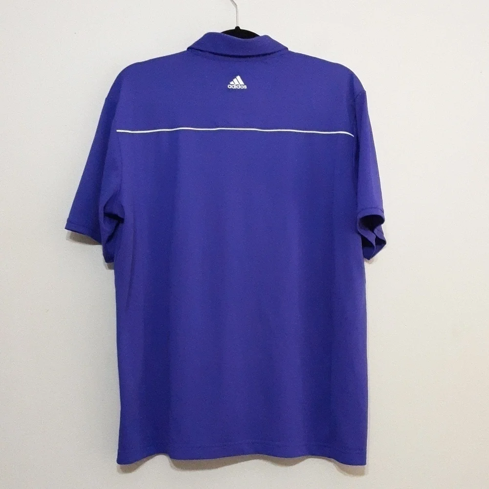 Adidas Golf polo shirt mens L short sleeves vintage y2k Purple Training